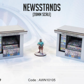 28mm 32mm pre-painted Newsstand MDF Kit for tabletop gaming