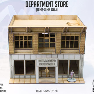 Department Store. An unpainted 28mm-35mm scale MDF building.