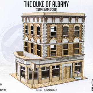 The Duke Of Albany. A 28-35mm scale British Pub, made of unpainted MDF and card.