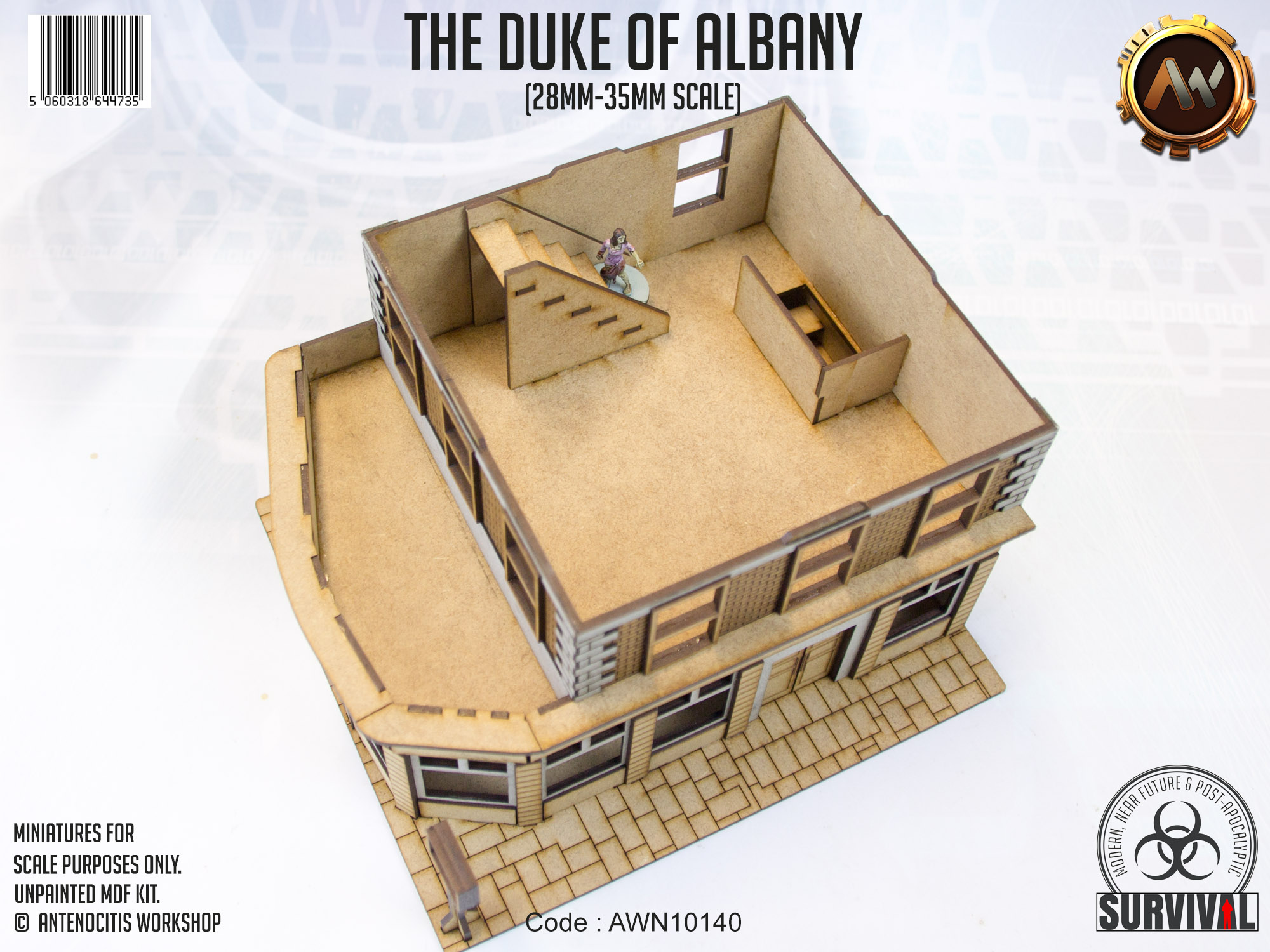 The Duke Of Albany The Duke Of Albany. A 28-35mm scale British Pub, made of unpainted MDF and card.