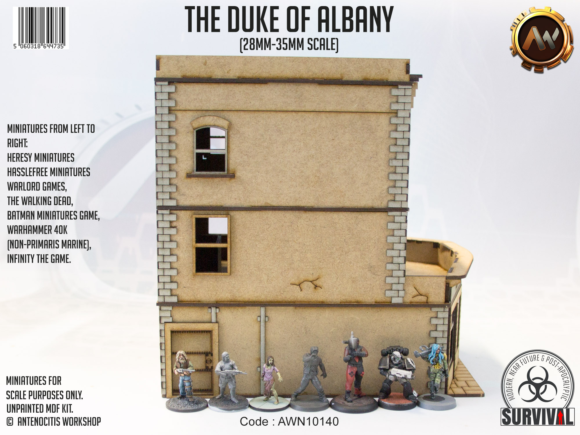 The Duke Of Albany The Duke Of Albany. A 28-35mm scale British Pub, made of unpainted MDF and card.