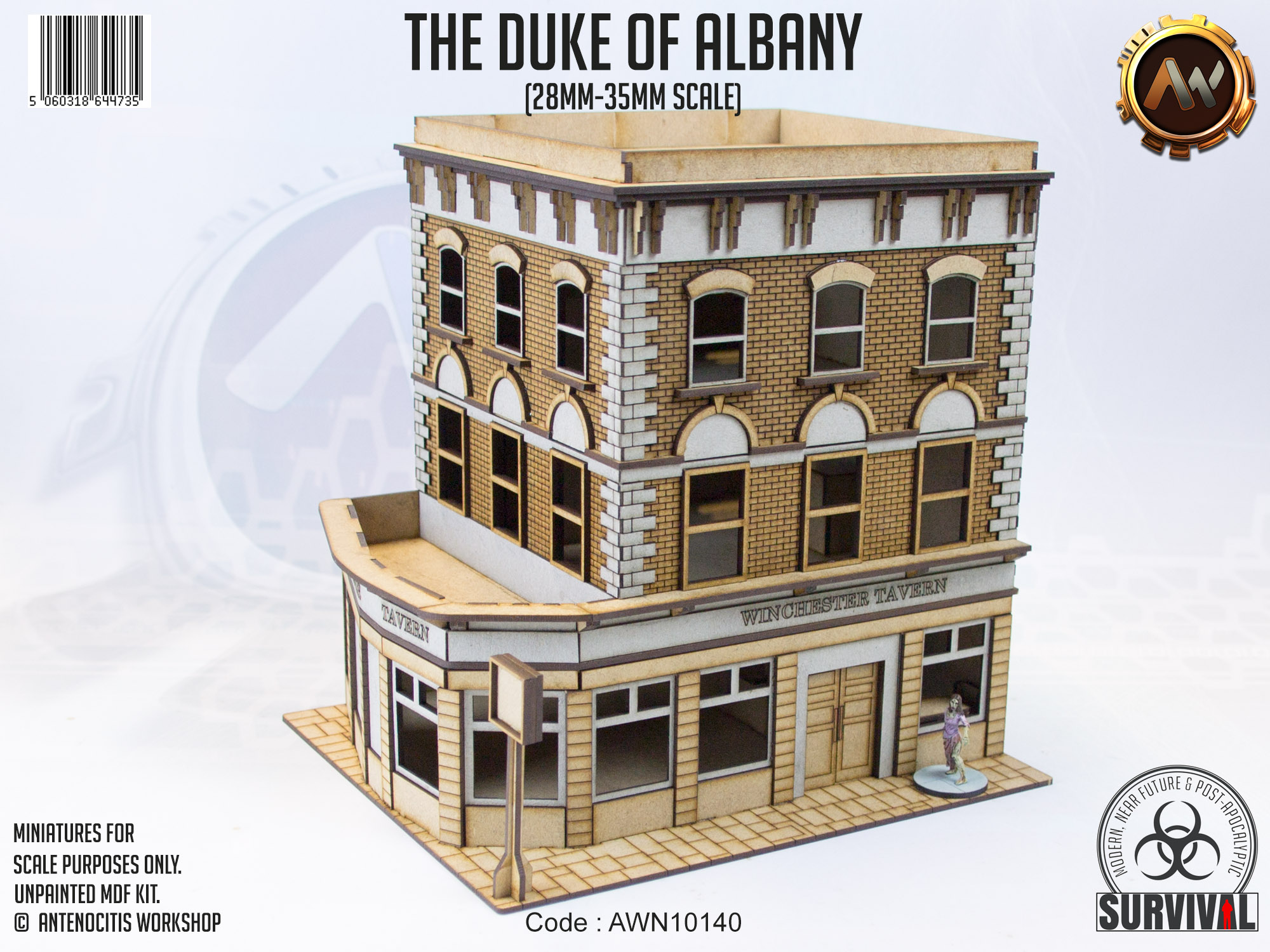 The Duke Of Albany The Duke Of Albany. A 28-35mm scale British Pub, made of unpainted MDF and card.