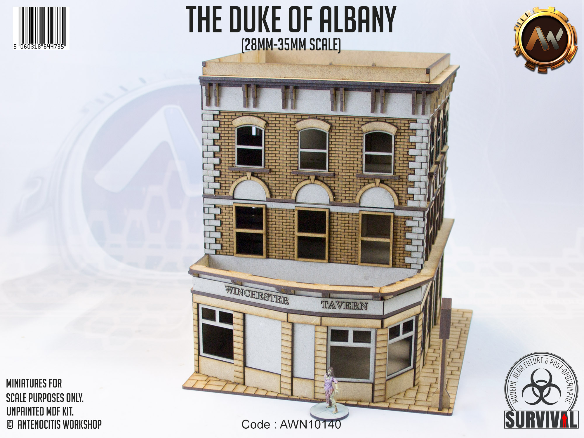 The Duke Of Albany The Duke Of Albany. A 28-35mm scale British Pub, made of unpainted MDF and card.