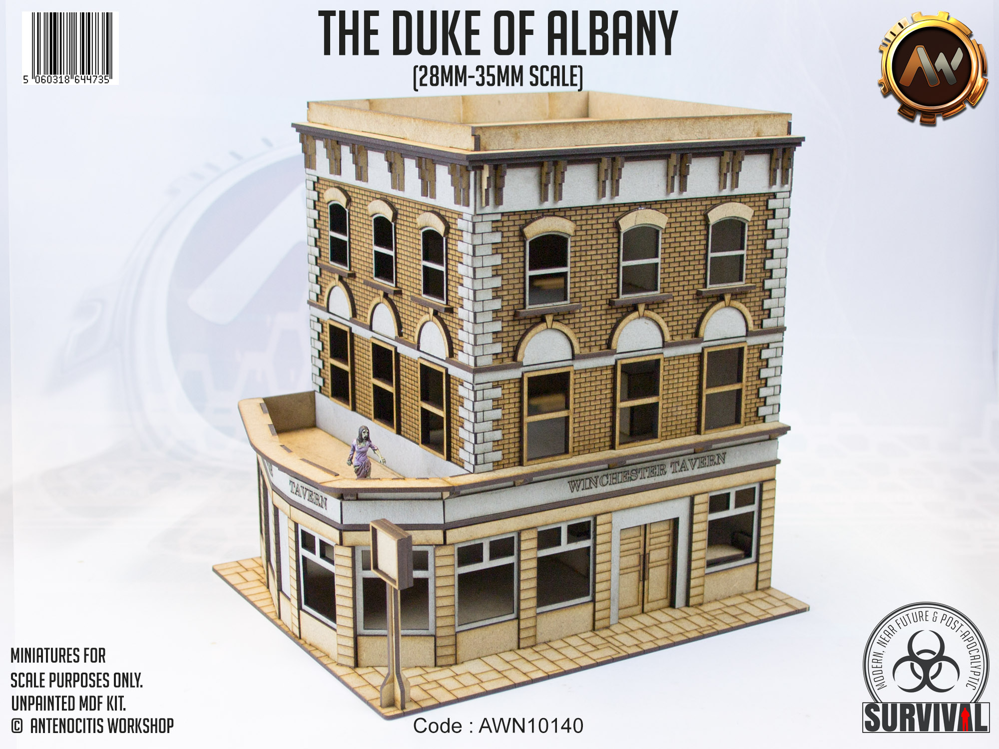 The Duke Of Albany The Duke Of Albany. A 28-35mm scale British Pub, made of unpainted MDF and card.