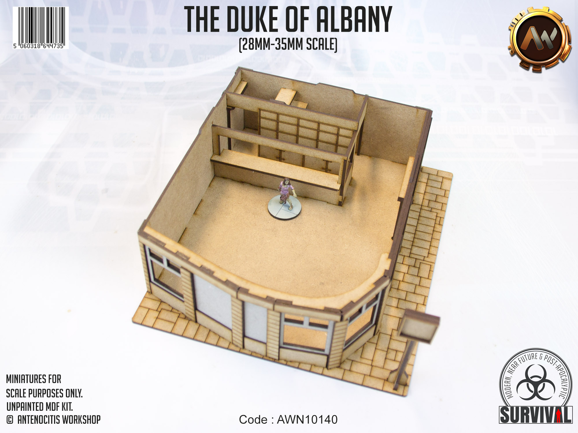 The Duke Of Albany The Duke Of Albany. A 28-35mm scale British Pub, made of unpainted MDF and card.