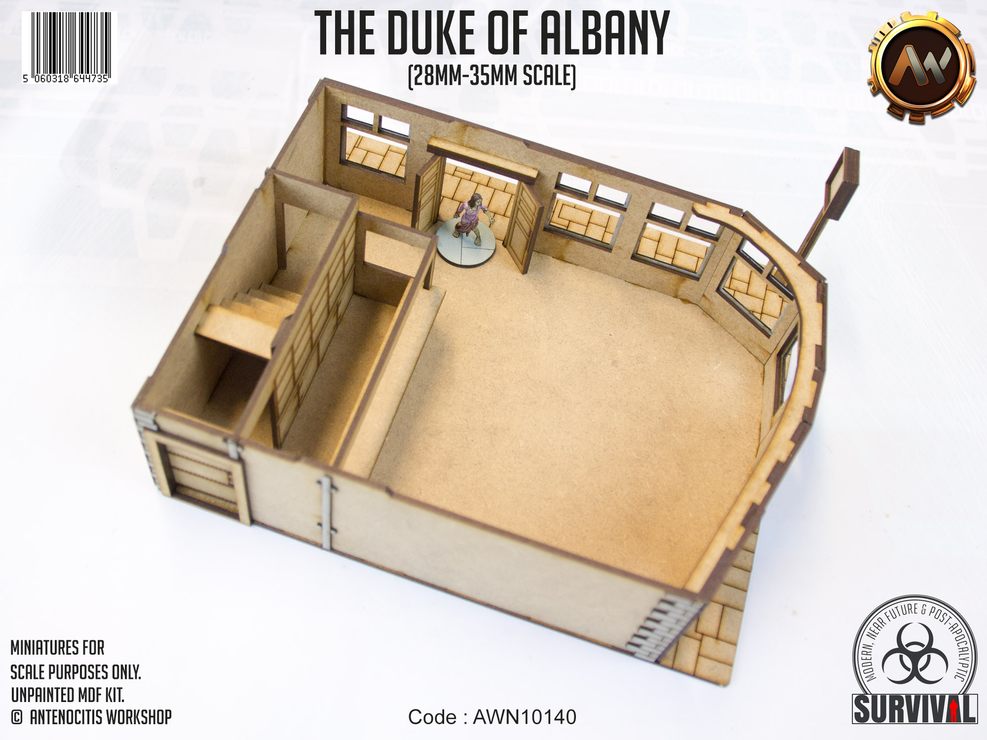 The Duke Of Albany The Duke Of Albany. A 28-35mm scale British Pub, made of unpainted MDF and card.