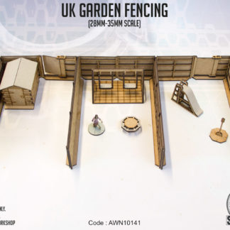 UK Garden Fencing. 28-35mm fencing and garden set for UK gardens.